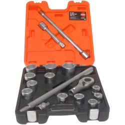Bahco SLX17 Socket Set of 17 Metric 3/4in Drive
