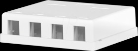 EC020400005 Keystone junction box, 4-port, surface-mounted, without module