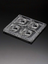 Soczewka LED 4-LEDowa 90 x 90 x 12.9mm, do użytku z Drogi dojazdowe dla pieszych, drogi dojazdowe Metakrylan polimetylu