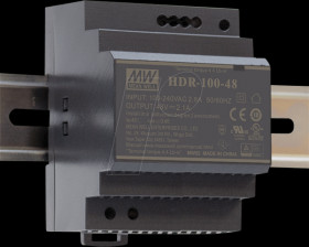 HDR-100-12 Switching power supply, DIN mounting, 85,2W 12V, 7,1A