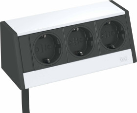 OBO Bettermann 6116939 Gniazdo biurkowe aluminiowy, czarny złącze bezpieczne