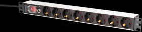 DN-95436 19" socket strip, 1U, 8-way