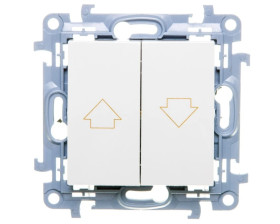 Simon 10 Przycisk żaluzjowy biały CZP1.01/11