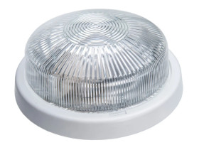 Oprawa STAR, E27, 100W, biała-polipropylen, klosz przeźroczysty-szkło, IP44 A2220