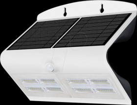8278 LED solar wall light, 7 W, 4000 K, black / white, IP65