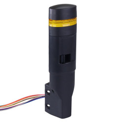 LD6A-1WZQB-Y Yellow Stack Light LED Tower with Sounder & Flasher Wall Mount 24VAC/DC IDEC