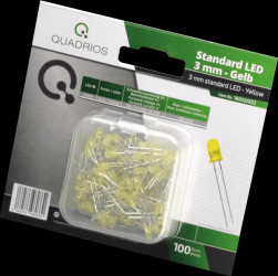 1802O022 LED 3 mm - color yellow, 100 pieces