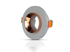 VT-862 Oczko halogenowe trzonek: GU10 gips szary-matowy złoty róż okrągła 3124 V-TAC