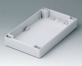 ABS enclosure shell, (L x W x H) 200 x 120 x 30 mm, light gray (RAL 7035), C0122001