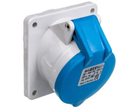 Gniazdo tablicowe 32A 3P 230V 6h IP44 skośne 12310