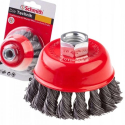 Szczotka druciana doczołowa splatana M14 60mm drut SKR Schmith