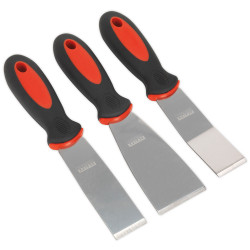 Sealey AK523 Rigid Blade Scraper Set with Hammer Cap 3pc