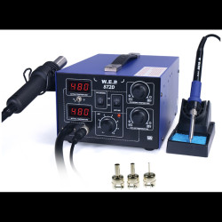 WEP 872D – stacja lutownicza 2w1 z hotair i grotówką, 660 W, 100–480 °C, kompresor, ESD Safe