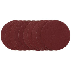 Draper 02694 Sanding Discs 125mm Hook &amp; Loop - 80G (Pack of 10) - 02694