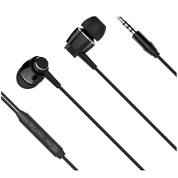 Słuchawki douszne z mikrofonem K&M B1 Czarne Jack 3,5mm