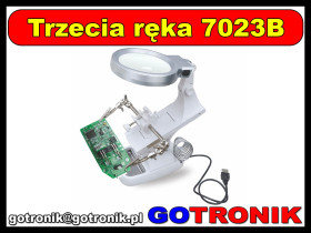 Uchwyt z lupą i podstawką TRZECIA RĘKA z podświetleniem