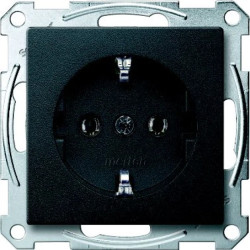 Gniazdo wtykowe SCHUKO, zaciski bezśrubowe, antracyt, system M MTN2301-0414