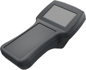 PA handheld enclosure, (L x W x H) 220 x 116 x 51 mm, gray/black (RAL 7021), IP65, 027020400