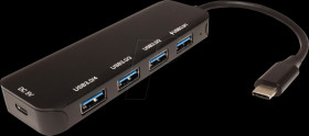 14.99.5039 USB 3.0 hub 4 port, USB-C to 4x USB 3.0 type A, 1x PD
