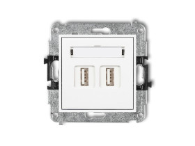 MINI Gniazdo USBx2 podwójne-AA 3.0 biały MGUSB-6 KARLIK