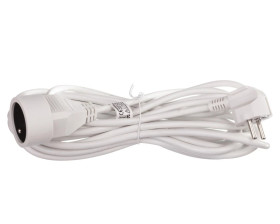 Przedłużacz 1-gniazdo z/u 7m /H05VV-F 3x1/ biały P0117
