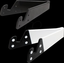 AA0039W Foldable smartphone and tablet stand, black / white