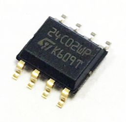 Pamięć EEPROM 24C02 ST SO8 (SMD), –40°C do +85°C