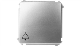 Simon Basic Przycisk /Dzwonek/, Szybkozłącza, Stal Inox Bmd1.01/21