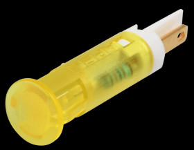 QS81XXY24 Indicator LED, 24 V DC, 8 mm, FASTON, yellow