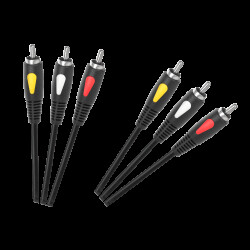 Kabel 3RCA(cinch)-3RCA(cinch)1,8m; Cabletech Eco-Line