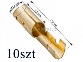 Konektor mosiądz, nieizol.okrągły WT+GN 4mm 5kpl