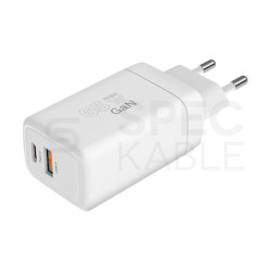 Ładowarka sieciowa 1x USB typ-A Quick Charge 3.0 + 1x USB typ-C Power Delivery 3.0 [65W]