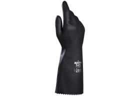 Rękawice robocze rozmiar: 9 materiał: Lateks naturalny, Polichloropren zastosowanie: Odporność na działanie substancji