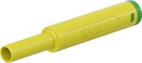 4 mm jack, crimp connection, 1.0 mm², CAT II/CAT III, yellow/green, 66.2052-20