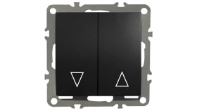 Quadra Włącznik Żaluzjowy Roletowy Czarny