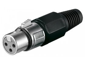 Złącze mikrofonu, 3 Pin z blokadą i przykręconym odciążeniem