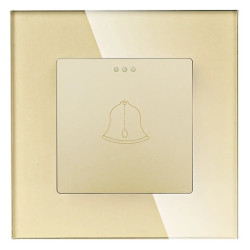 Włącznik szklany dzwonkowy - złoty - Tawoia Glass