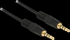 83435 Jack, 3.5 mm, plug/plug, 4-pin, iPhone, 1.0 m, black