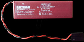 Lithium battery, 3.6 V, with connection cable