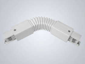 Łącznik szyny 3 fazowej giętki biały