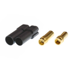 XT150 - złącze wysokoprądowe (wtyk + gniazdo + styki) - czarne