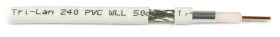Przewód koncentryczny 50 Om Tri-Lan 240 PVC (wewnętrzny) Eca 1,4/3,8/6,1 100 m