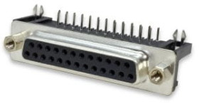 D-Sub 25 Canon gniazdo kątowe lutowane do druku