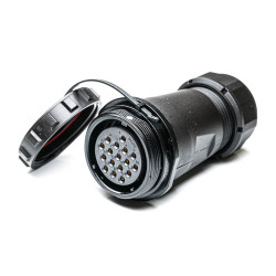 Złącze wielostykowe przemysłowe 17-pinowe Montaż na kablu Gniazdo RS PRO