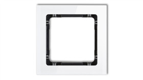 Deco Ramka Podwójna - Efekt Szkła (Ramka: Biała Spód: Czarny) Biały 0-12-Drs-2