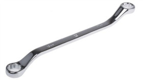 Klucz Oczkowy Odgięty, Roz. 17 X 19 Mm, Dł. 270 Mm, Materiał: Stal...