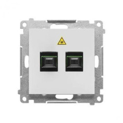 Simon 55 Gniazdo światłowodowe / optyczne podwójne SC/APC (moduł) Jasnoszary mat TGS2.01/114