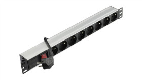 Listwa Zasilająca Rack 19 Cali 1U 8 Gniazd Z Wyłącznikiem Neku /1,8M/