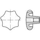 TOOLCRAFT Uchwyt gwiazdowy 12 mm żeliwo 138254 10 szt. (Ø x D) 63 mm x 12 mm