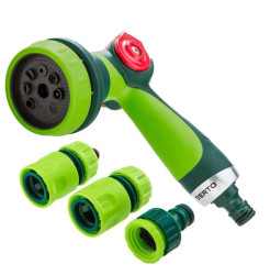 Zestaw z pistoletem zraszającym, złączkami, przyłączem do kranu 1/2 15G712